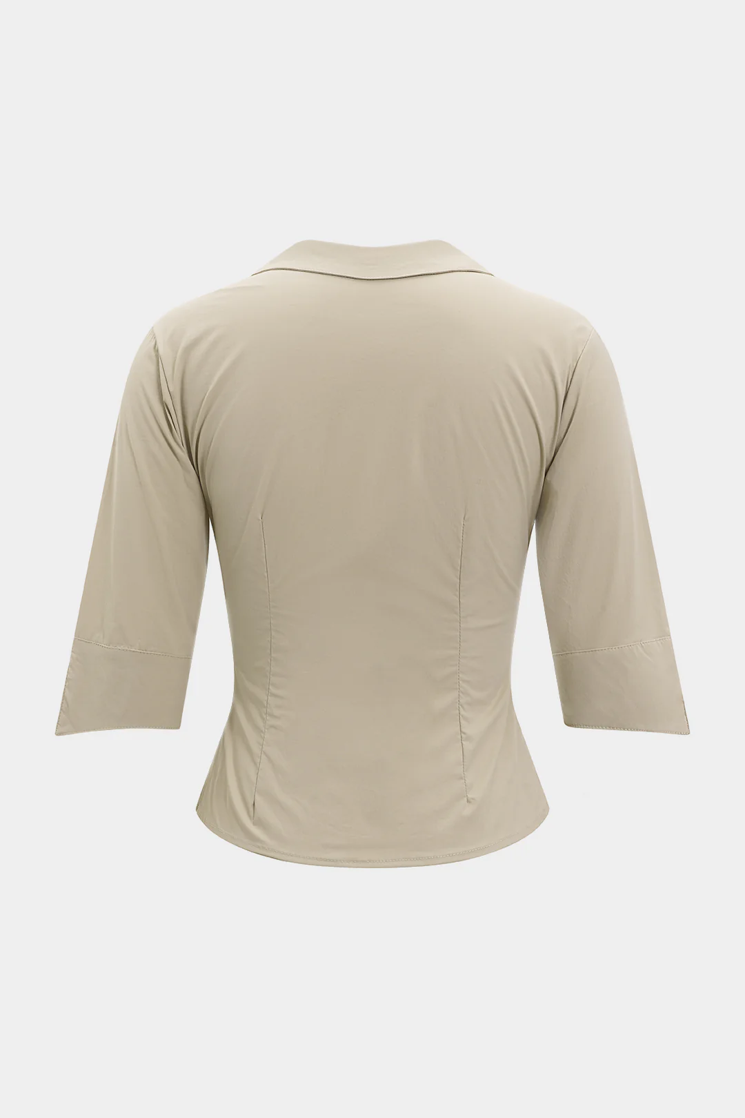 Linen V-Neck Button Pocket Short-Sleeve Shirt - Flockneti