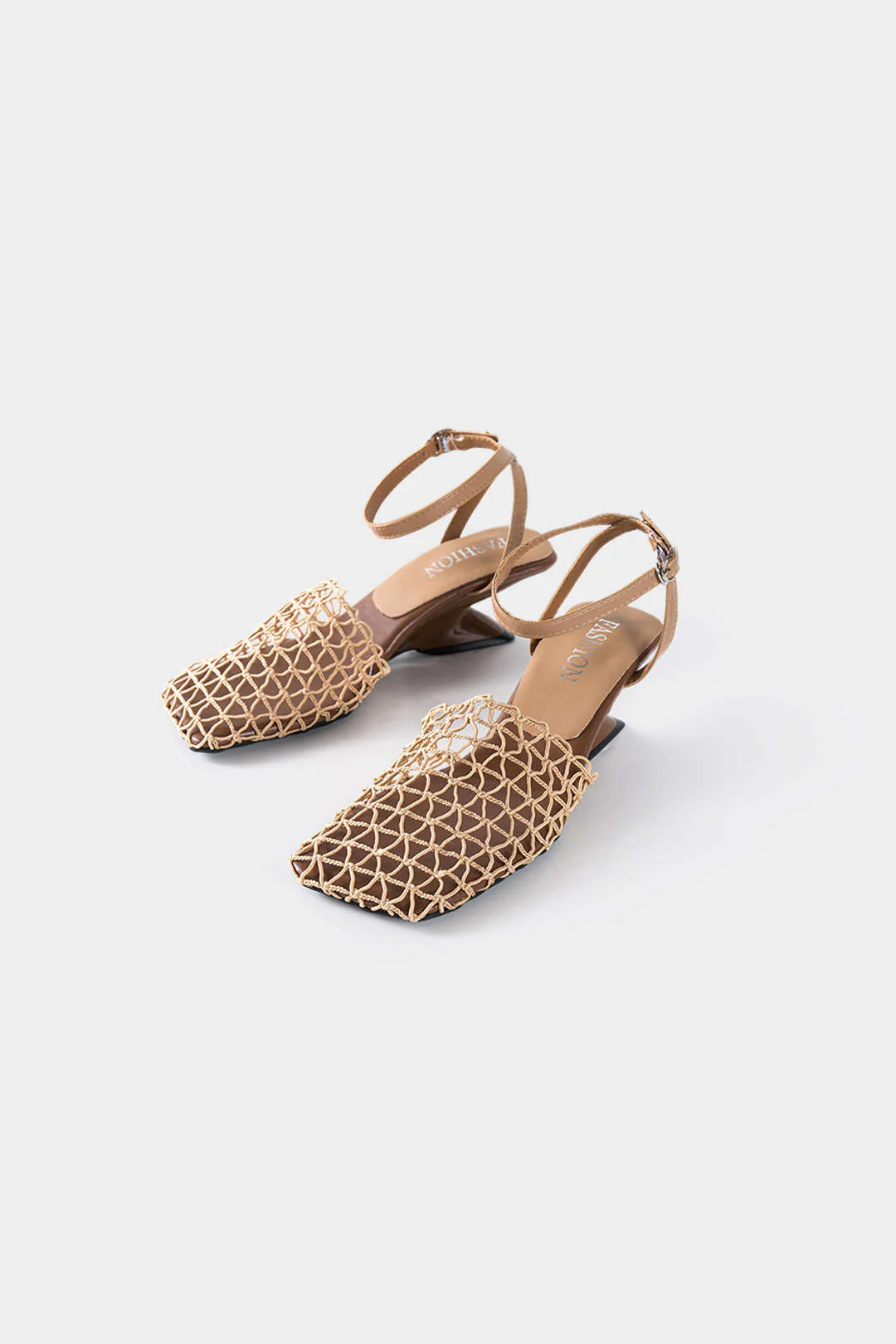 Hollow Out Faux Leather Sandals - Flockneti