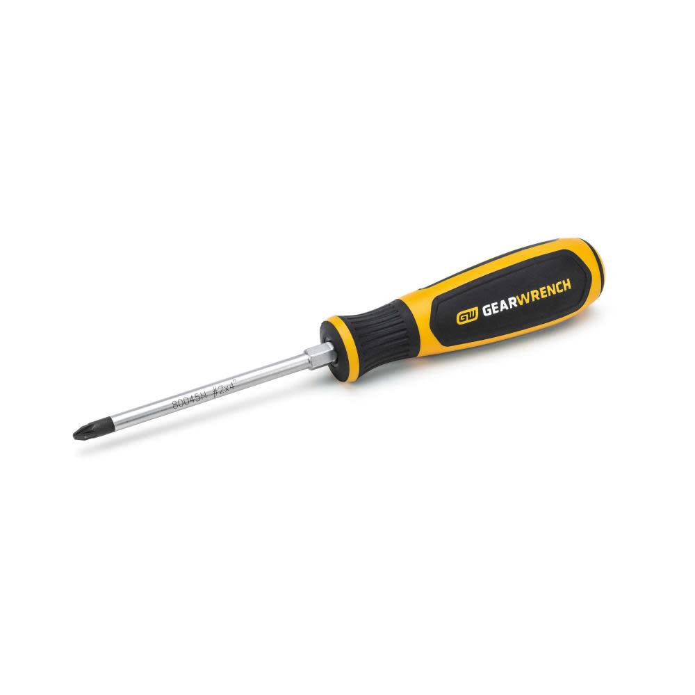 GEARWRENCH #2 x 4″ Pozidriv Dual Material Screwdriver - Flockneti