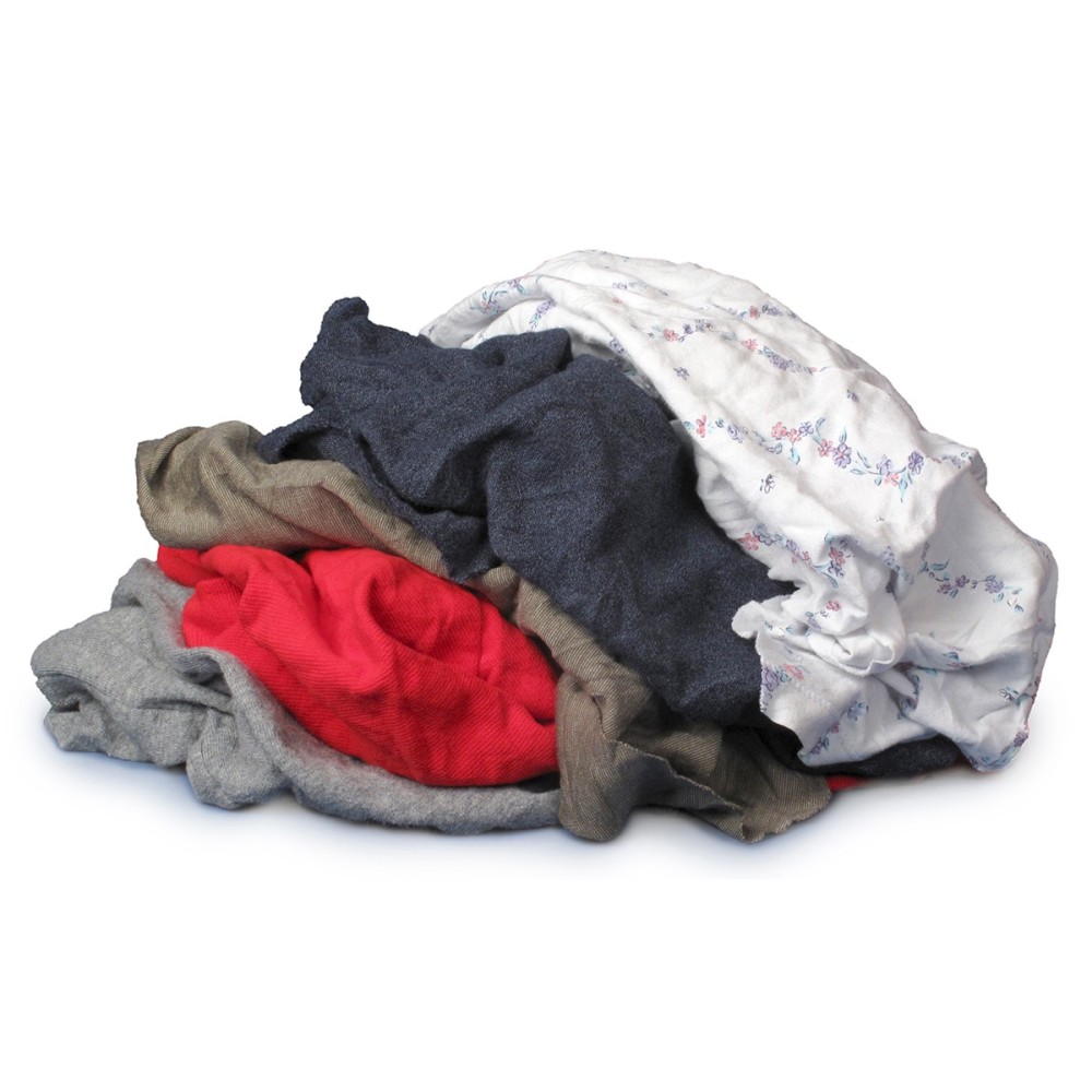 Buffalo Industries Recycled Colored T Shirt Cloth Rag 25 Lb Box - Flockneti