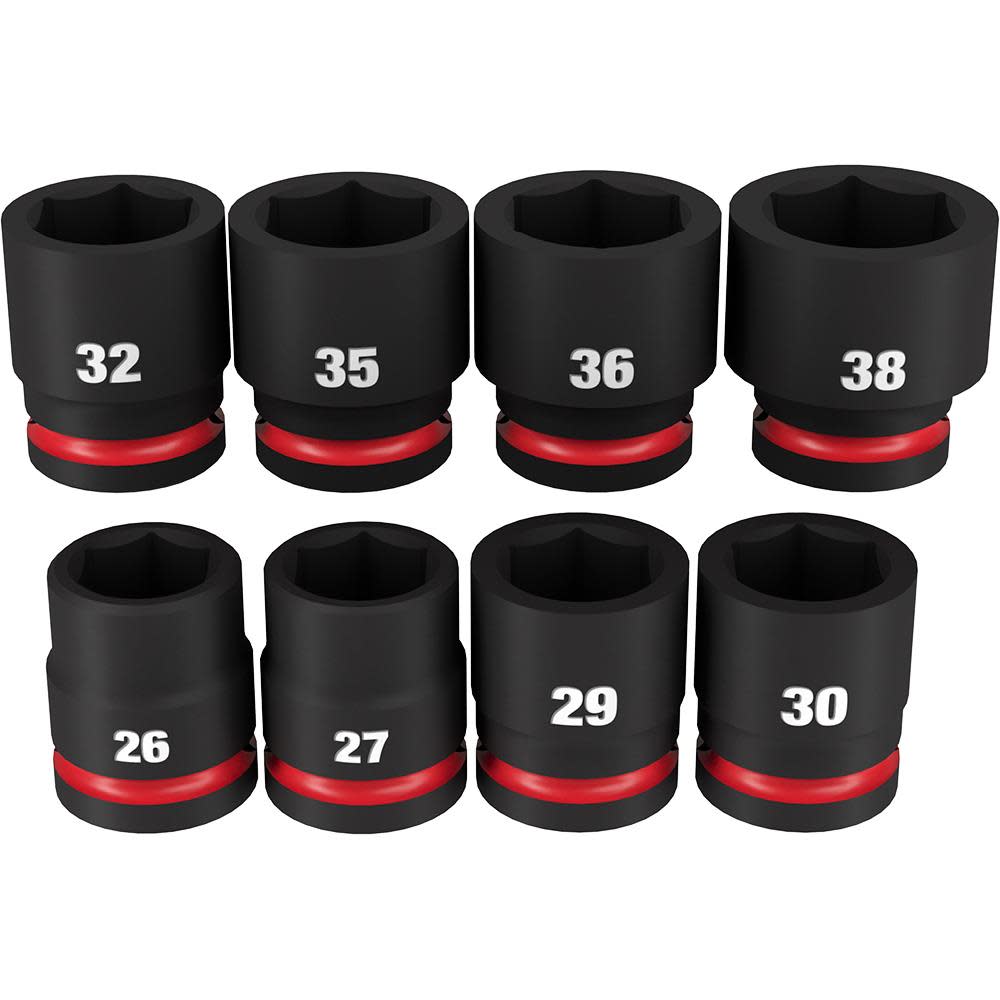 Milwaukee Impact Socket 3/4″ Drive Standard Metric 6 Point 8pc - Flockneti