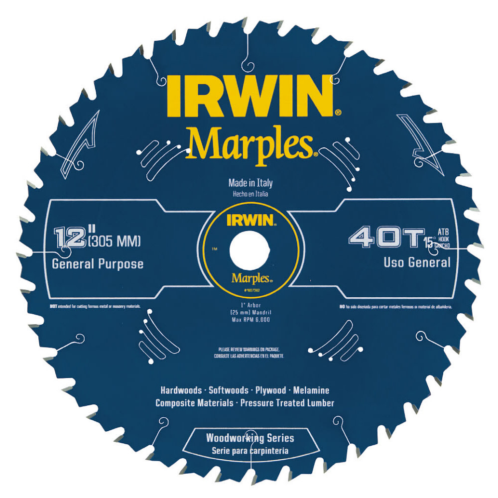 Irwin Marples WW CSB 12 In. 40T AT - Flockneti