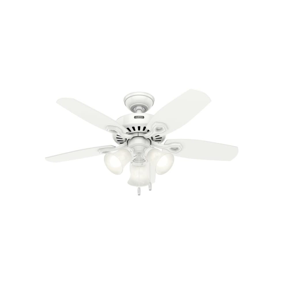 Hunter Fan Builder Ceiling Fan 42″ LED Indoor Snow White - Flockneti
