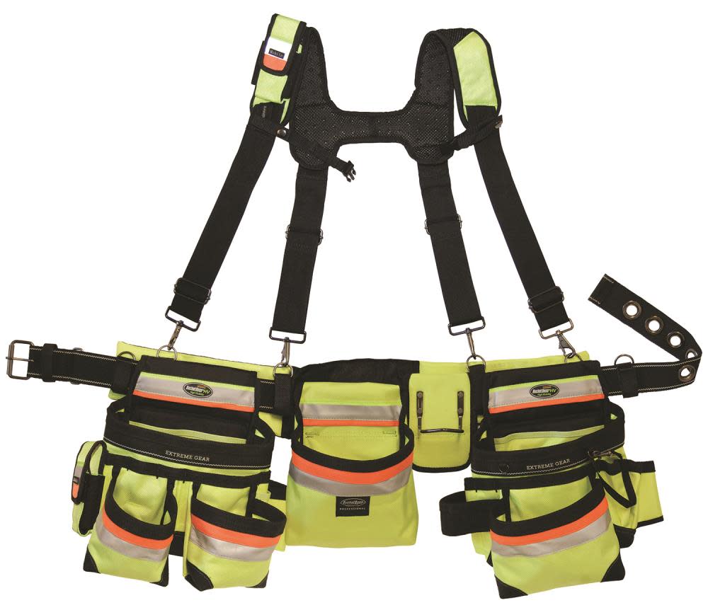 Bucket Boss 3 Bag Framers Rig – Hi Vis - Flockneti