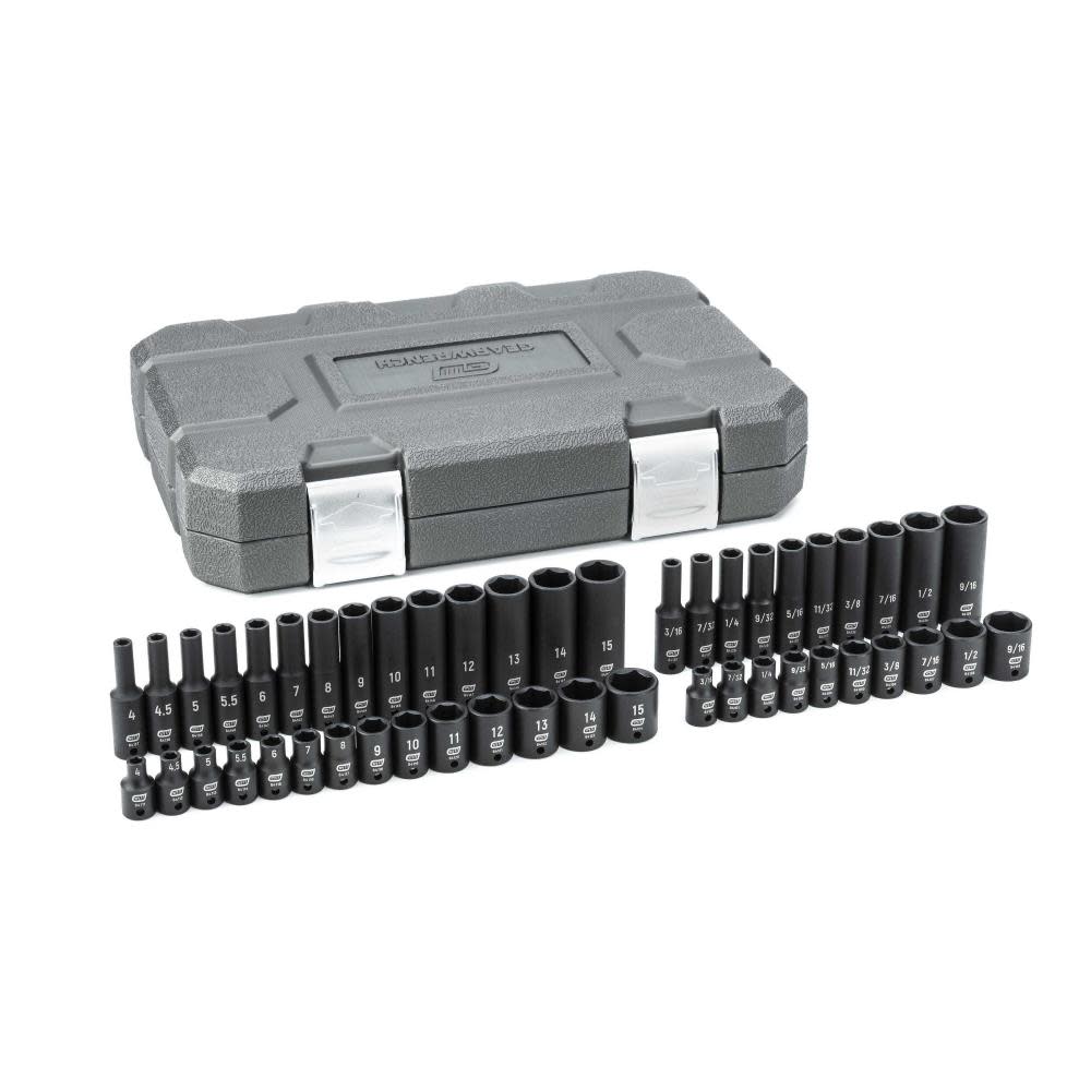 GEARWRENCH 48-PC 1/4 Dr Std/Dp Imp Skt Set - Flockneti