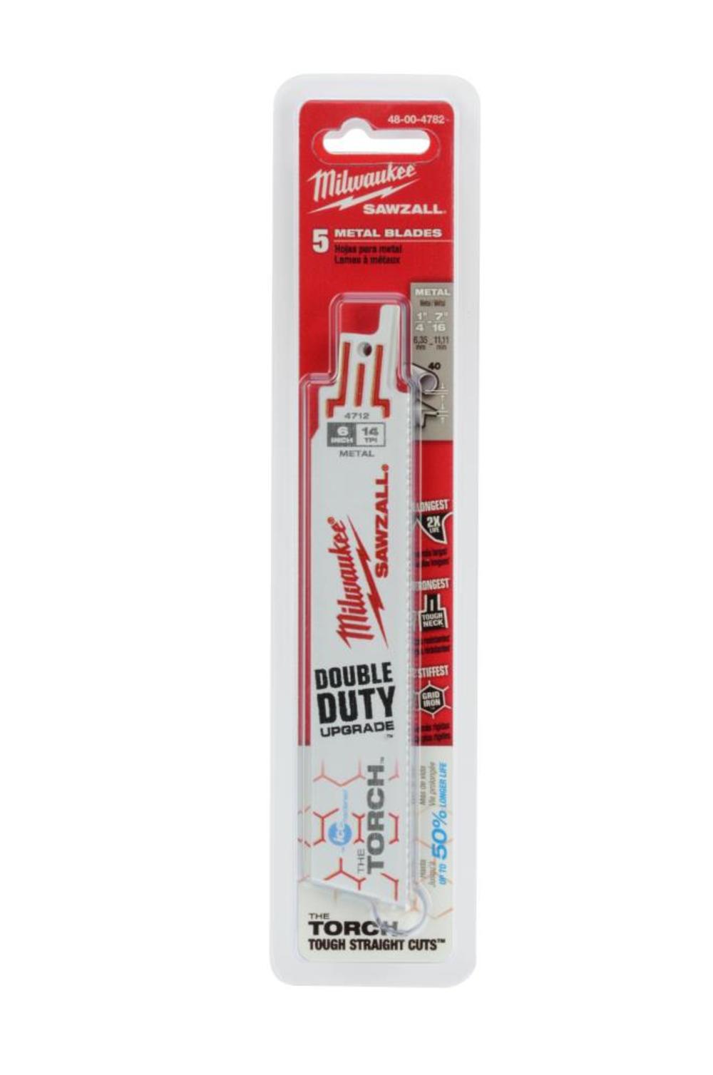 Milwaukee 6 in. 14 TPI THE TORCH Ice Hardened SAWZALL Blades 5PK - Flockneti