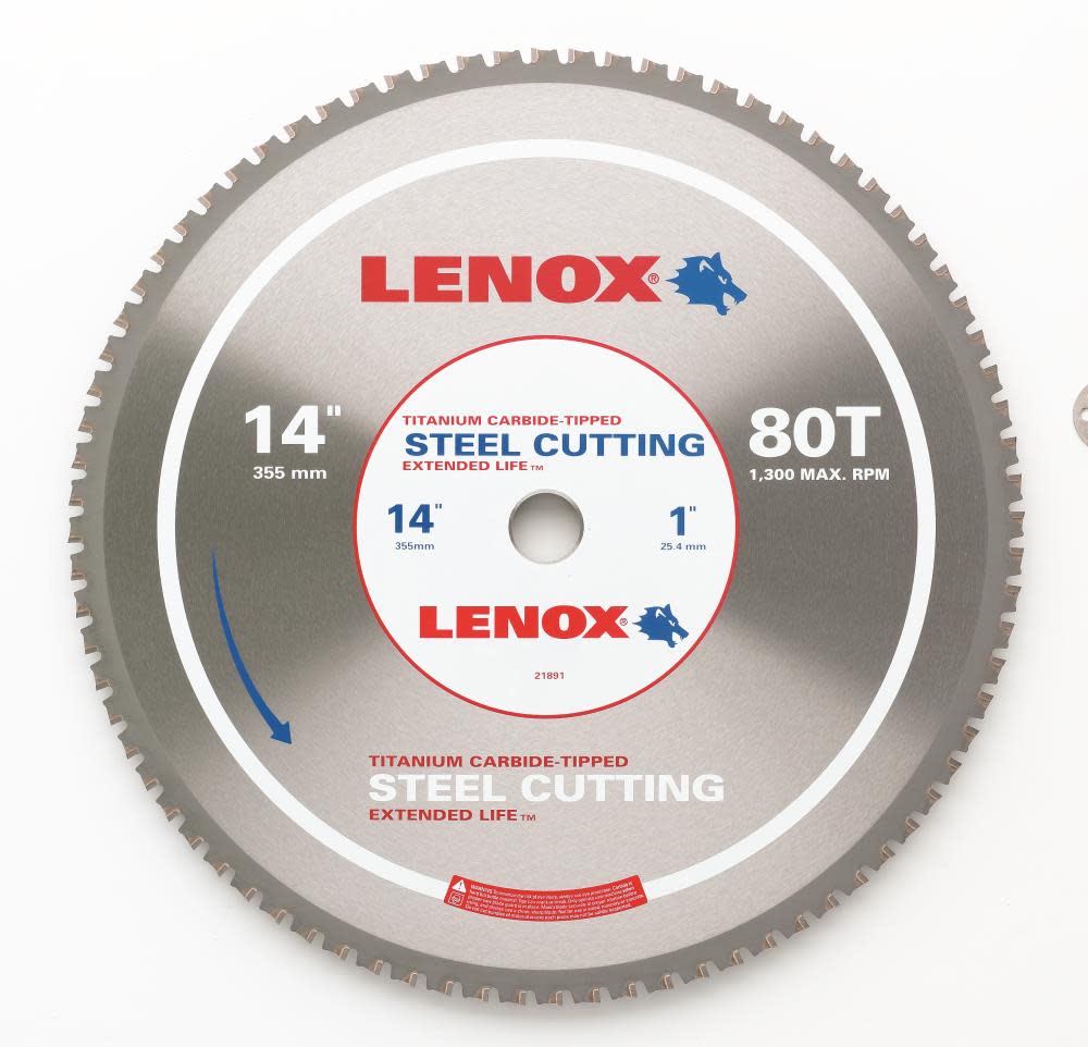 Lenox 14 In. (355 mm) 80TPI Metal Cutting Circular Saw Blade - Flockneti