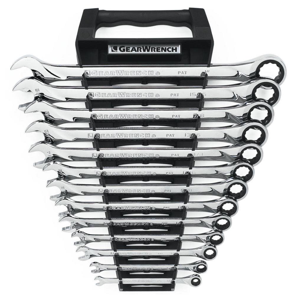 GEARWRENCH XL Ratcheting Combination SAE Wrench Set 13pc 12pt - Flockneti