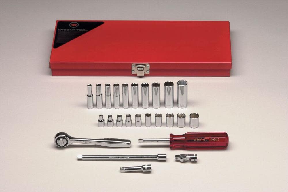 Wright Tool 1/4 In. Drive 23 pc. 6 pt Standard & Deep Socket Set - Flockneti