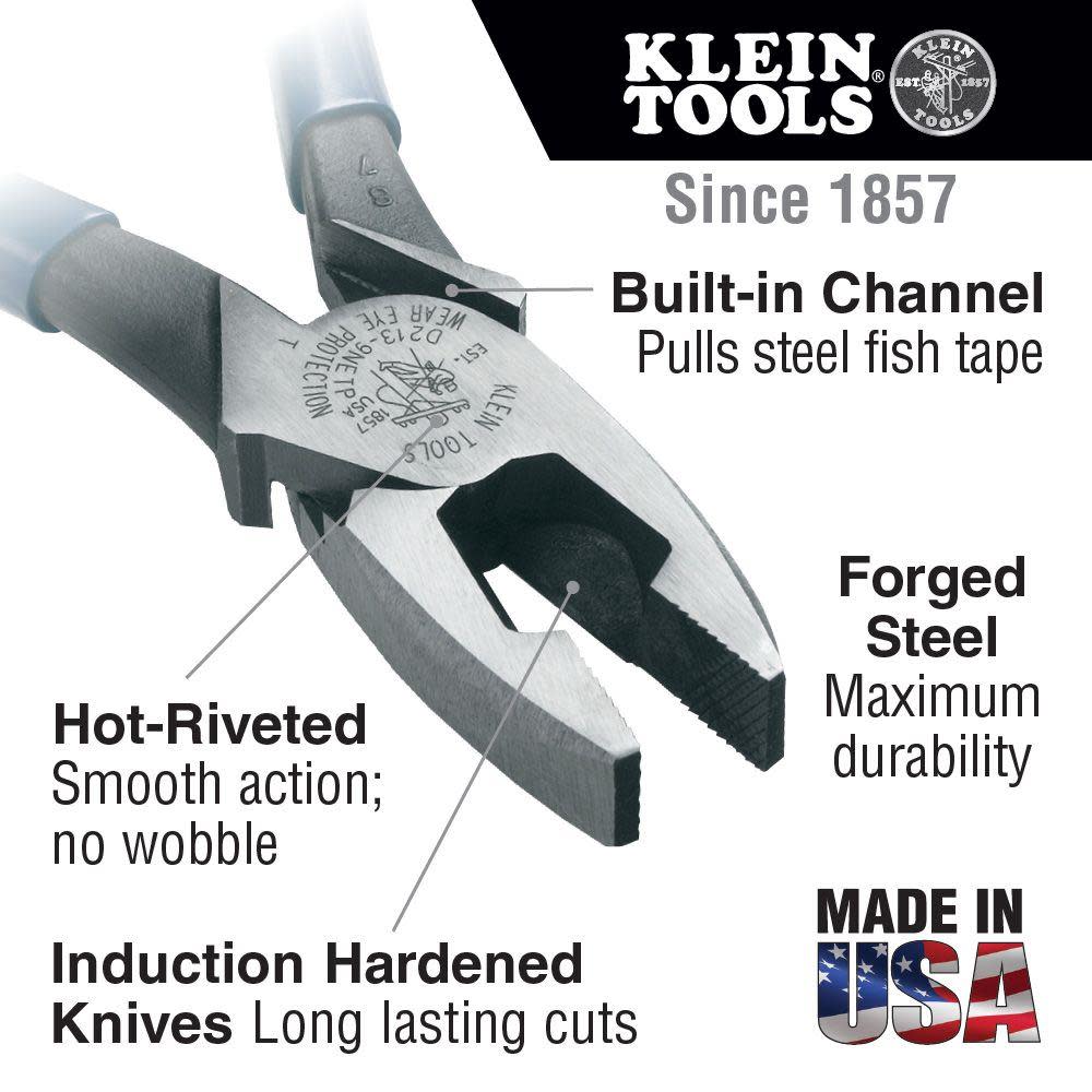 Klein Tools 9″ Pliers Side Cut Tape Pull - Flockneti