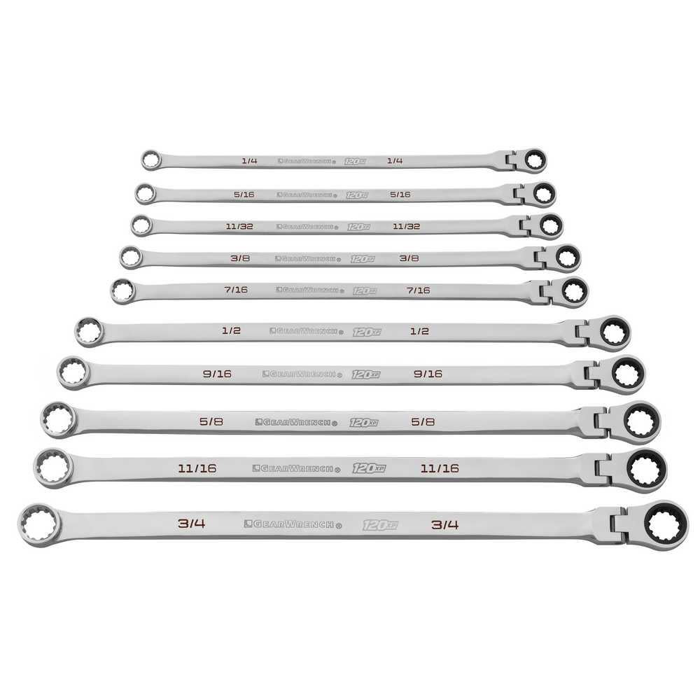 GEARWRENCH 120XP Ratcheting SAE Wrench Set 10pc - Flockneti