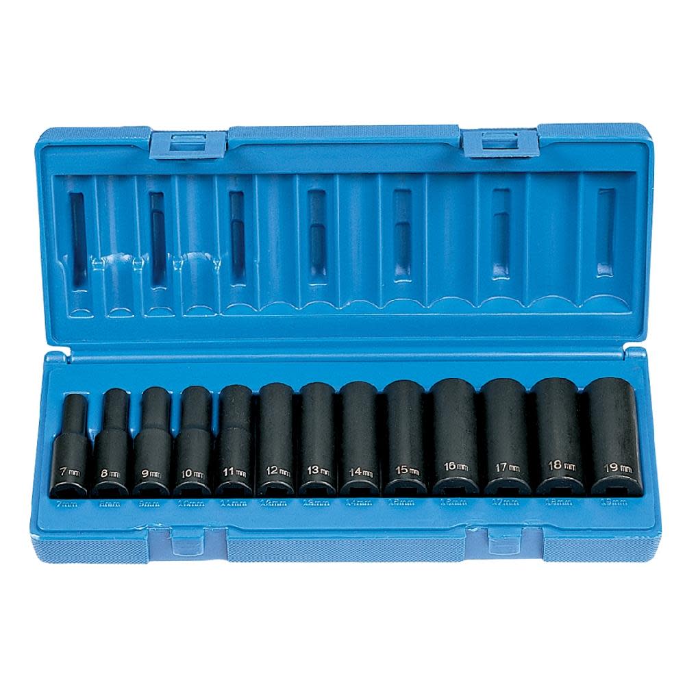 Grey Pneumatic 3/8″ Drive 13 Piece Deep Metric Set - Flockneti