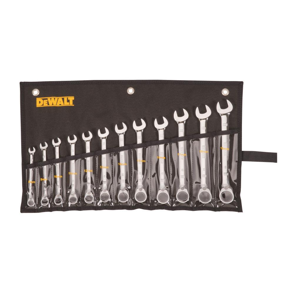 DEWALT 12 Piece Ratcheting Metric Wrench Set - Flockneti
