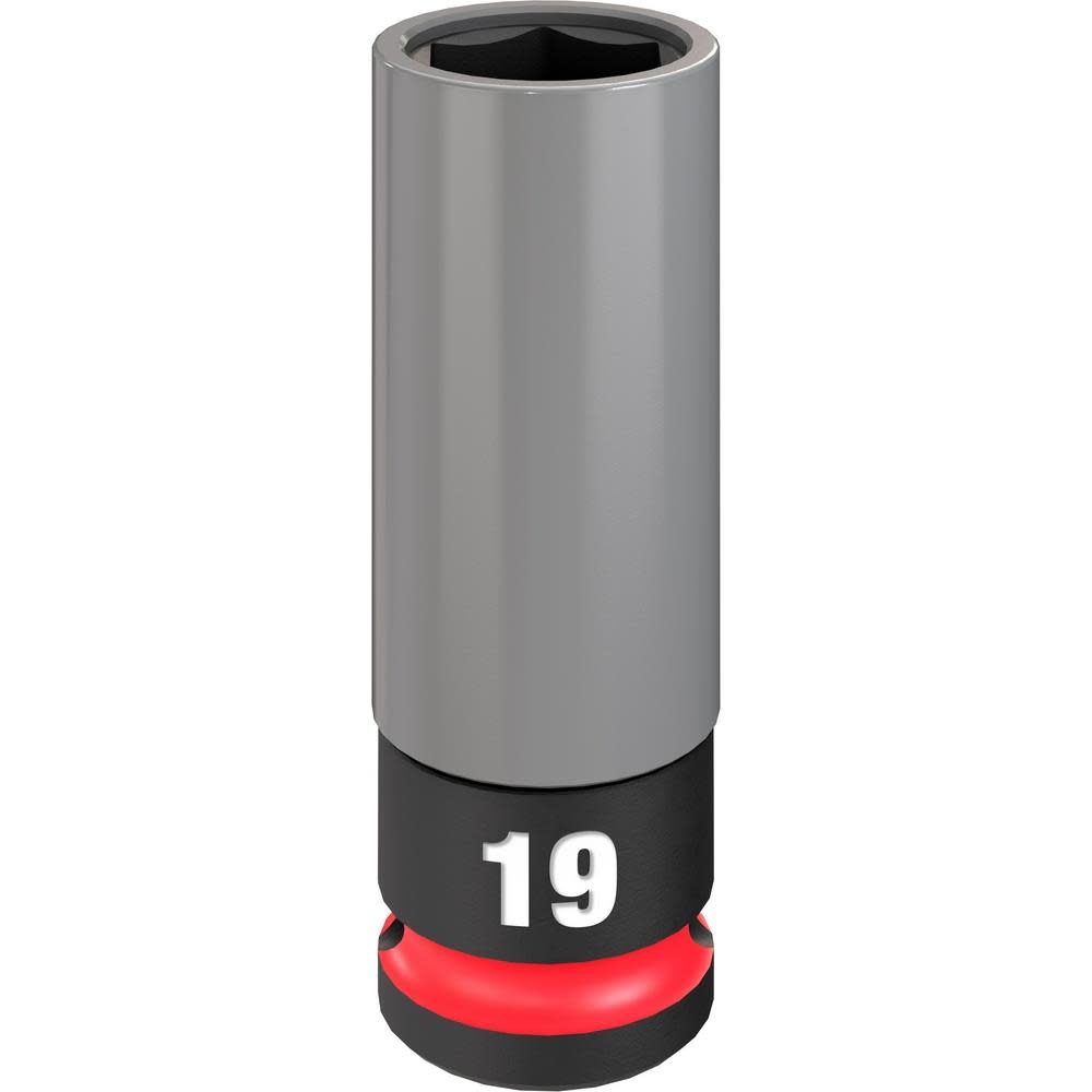 Milwaukee SHOCKWAVE Impact Duty Socket 1/2 Drive 19MM Metric Lug Nut Wheel - Flockneti