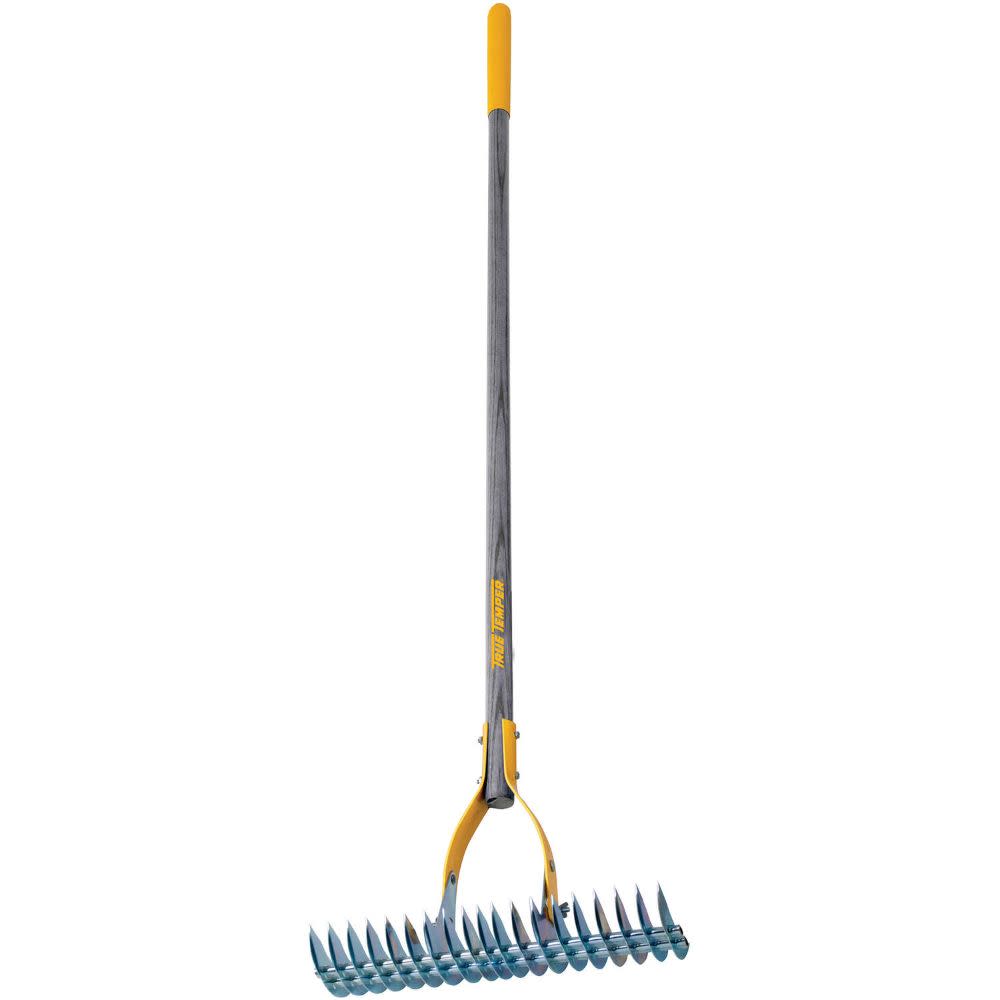 True Temper 15 in. Adjustable Thatch Rake with Cushion End Grip - Flockneti