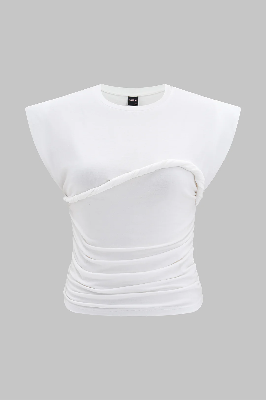 Plus Size Ruched Twist T-Shirt - Flockneti