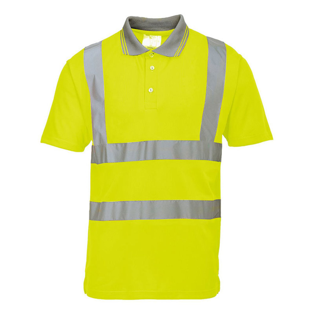 Portwest Yellow Hi-Vis Short Sleeve Polo Shirt – 6XL - Flockneti