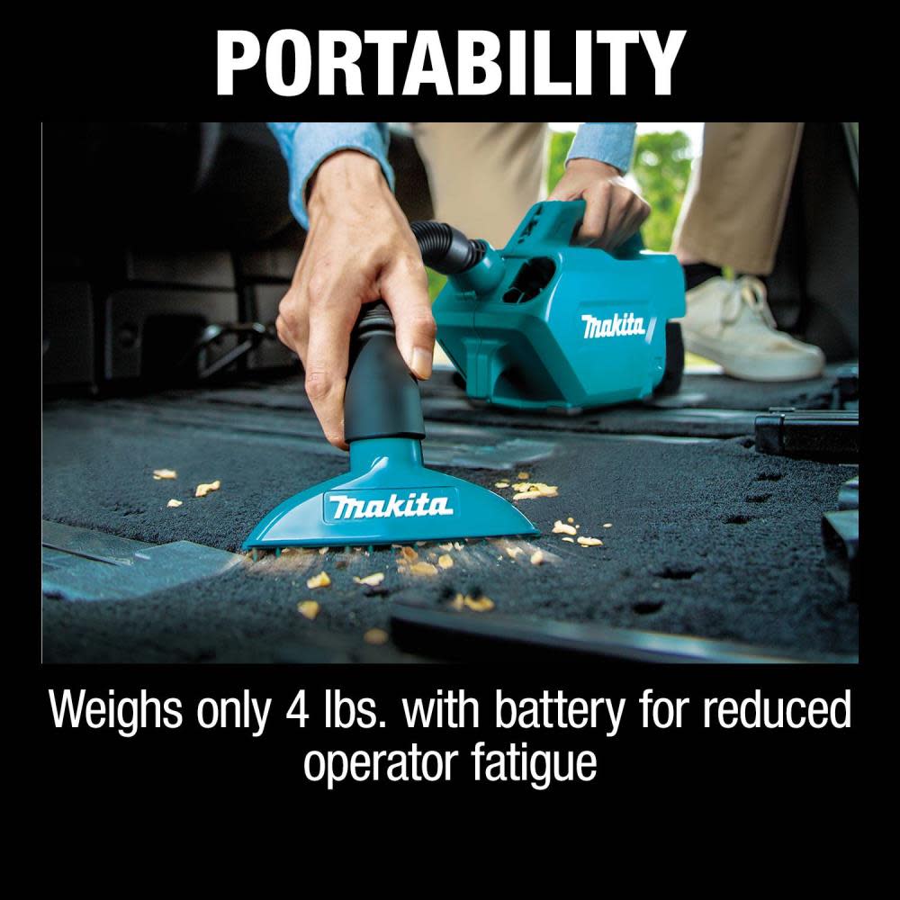 Makita 18V LXT Lithium-Ion Compact Handheld Canister Vacuum Kit (1.5Ah) - Flockneti