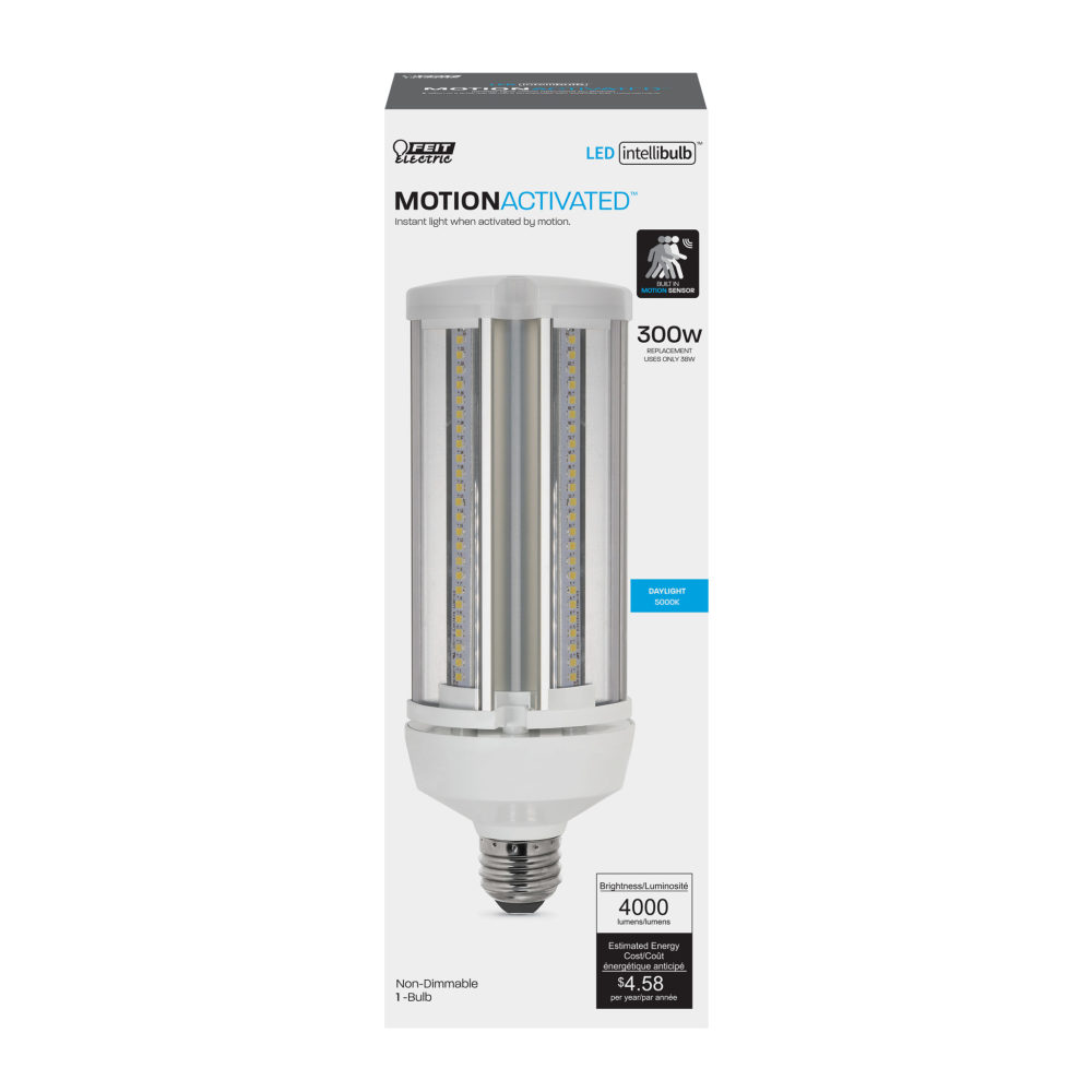 Feit Electric 300W Motion Activated LED Yard Light Bulb 1pk - Flockneti