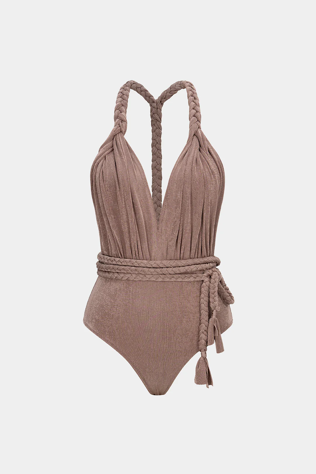 V-Neck Braided Backless Sleeveless Bodysuit - Flockneti