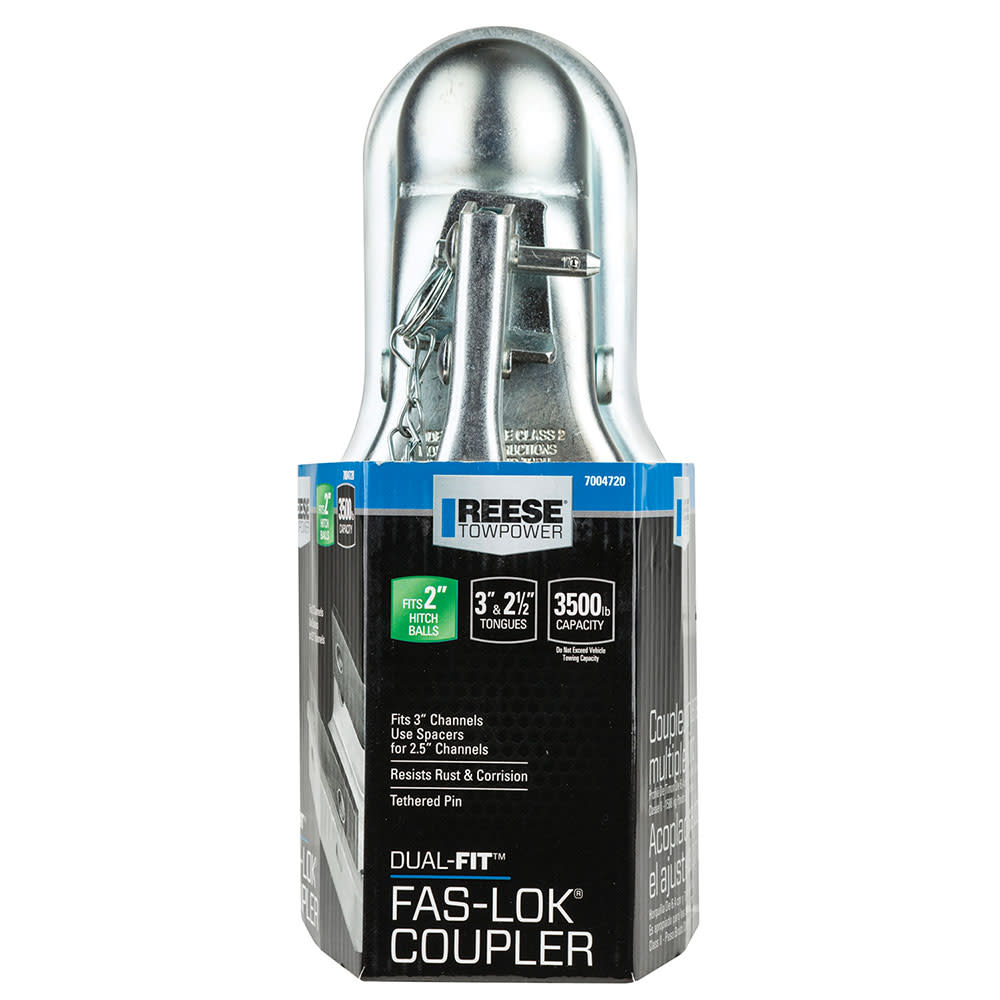 Reese Dual Fit Fas Lok 2″ 3500 lbs Class II Straight Coupler - Flockneti