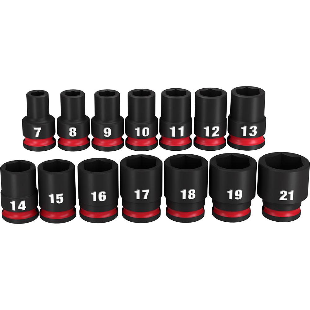 Milwaukee Impact Socket 3/8″ Drive Metric Standard 6 Point 14pc - Flockneti