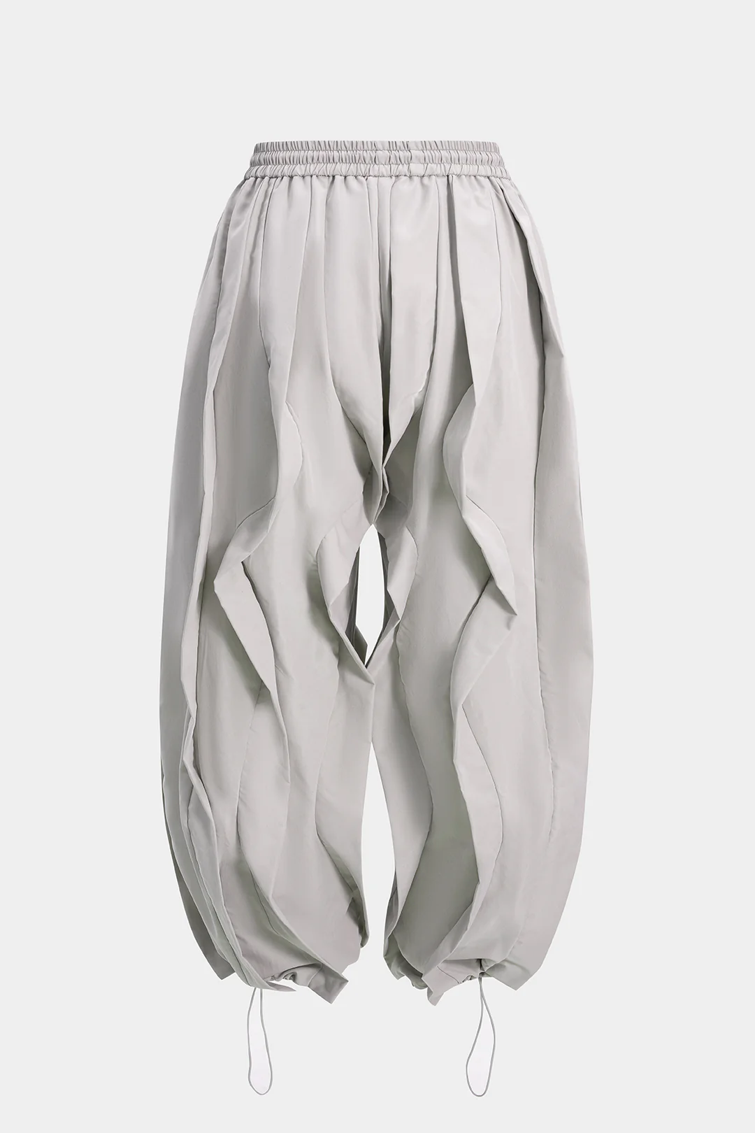 Plus Size Drawstring Ruffle Trousers - Flockneti