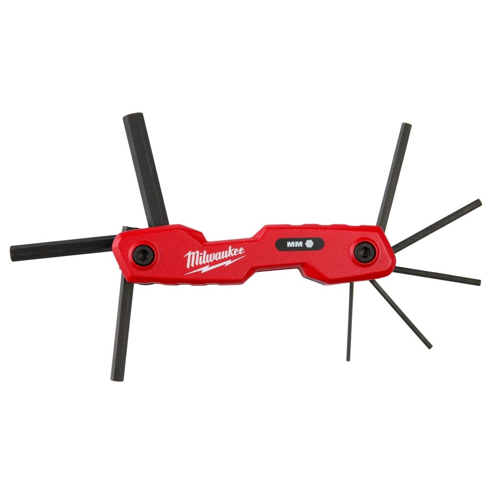 Milwaukee 8 Key Folding Hex Key Set Metric - Flockneti