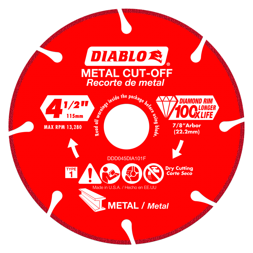 Diablo Tools 4-1/2″ Diamond Metal Cut-Off Blade - Flockneti