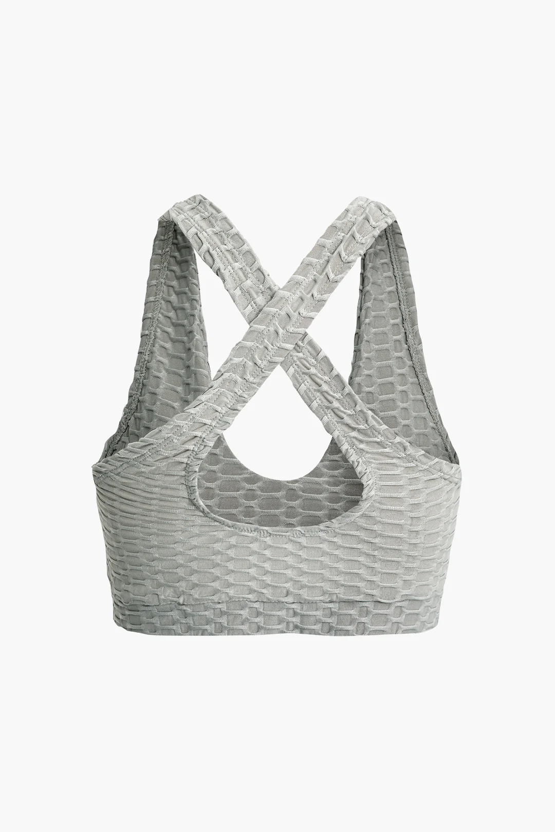 Crossed Backless Sports Bra - Flockneti