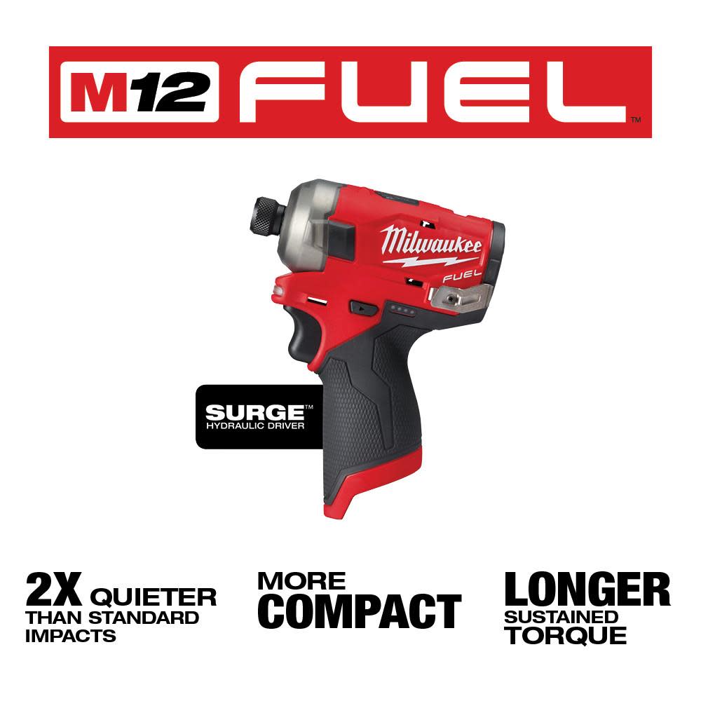 Milwaukee M12 FUEL SURGE 1/4 in. Hex Hydraulic Driver - Flockneti