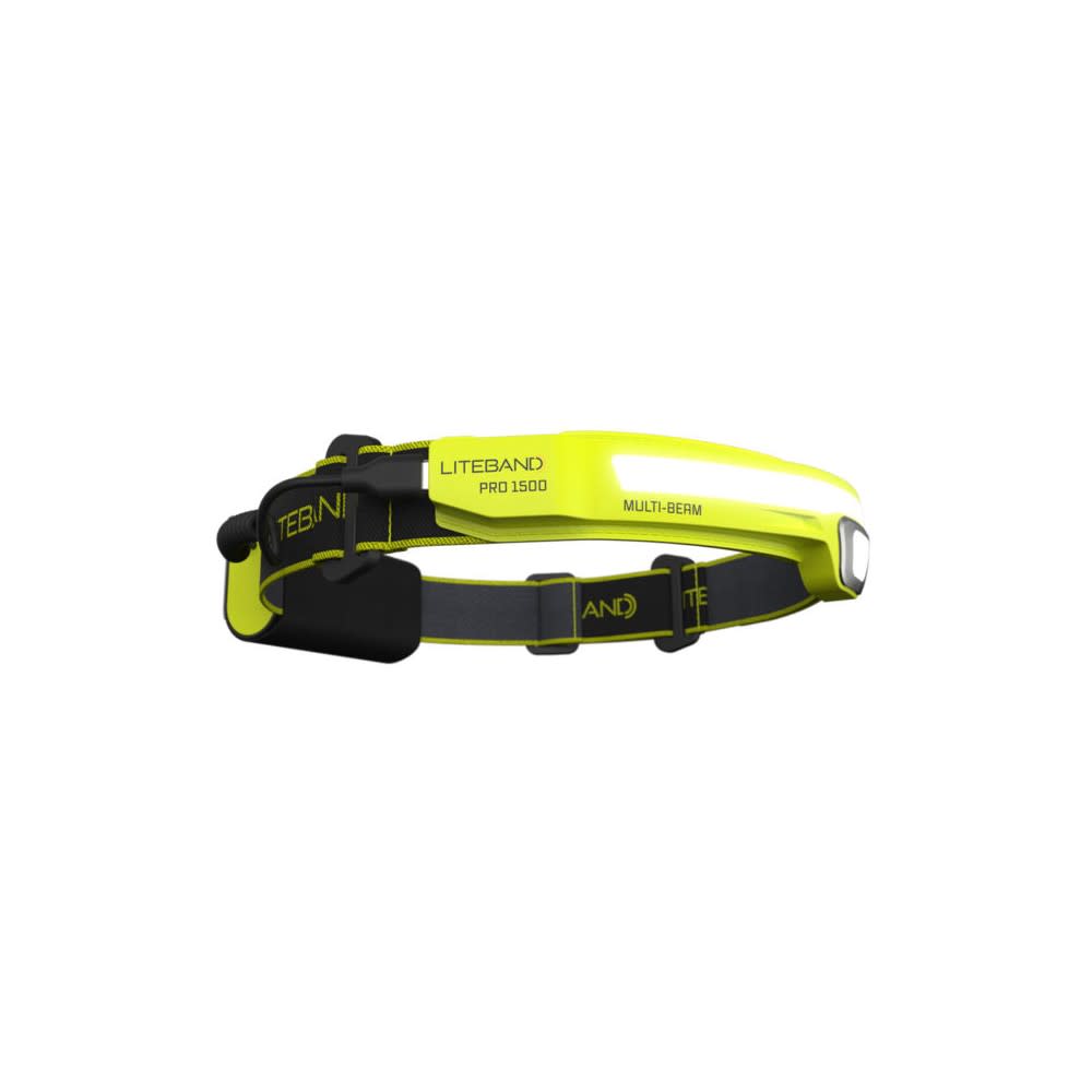 Liteband Pro 1500 MB Hi Vis Yellow LED Rechargeable Headlamp - Flockneti