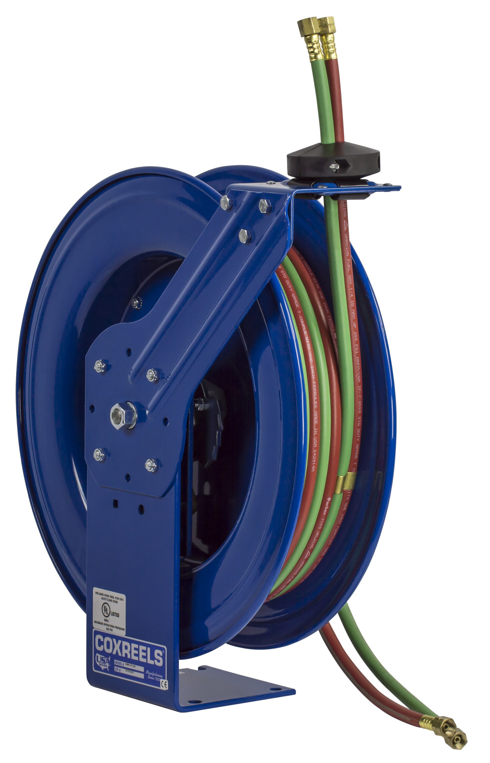 Coxreels Hose Reel Dual Hose Spring Rewind with T Grade Hose 1/4″ ID 50′ 200 PSI - Flockneti