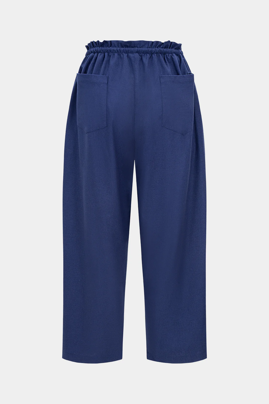 Linen Drawstring Tie-Up Trousers - Flockneti
