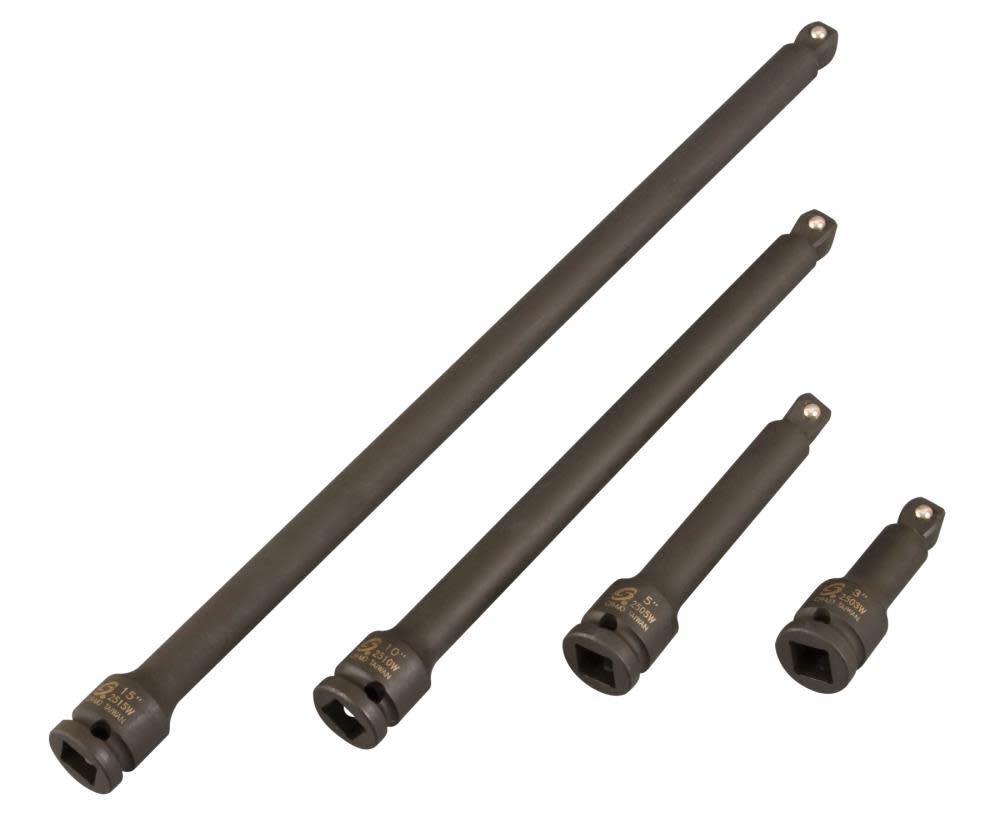 Sunex 4 pc. 3/8 In. Drive Impact Wobble Ext Set - Flockneti