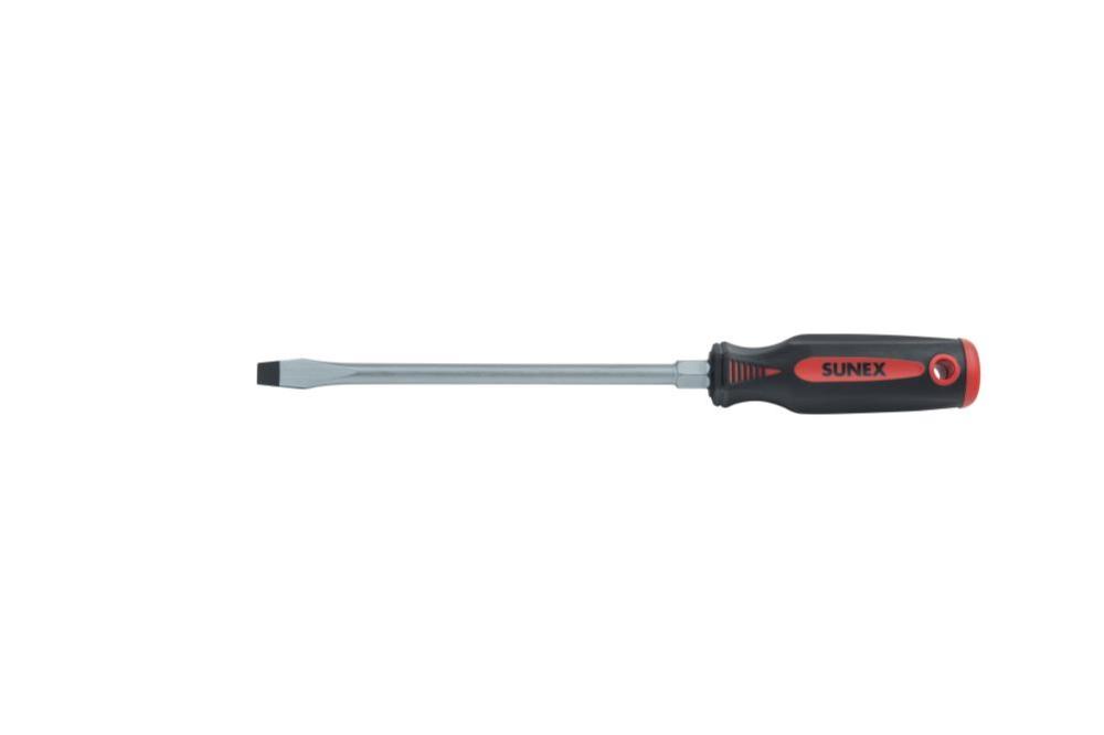 Sunex 3/8 In. x 8 In. Slotted Screwdriver with Bolster - Flockneti