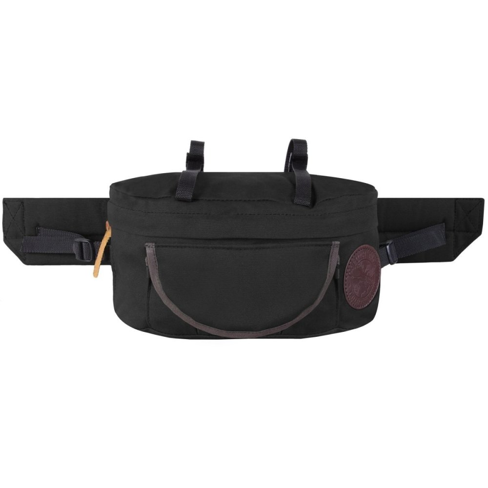 Duluth Pack 9 Liter Capacity Black Canvas Lumbar Pack - Flockneti