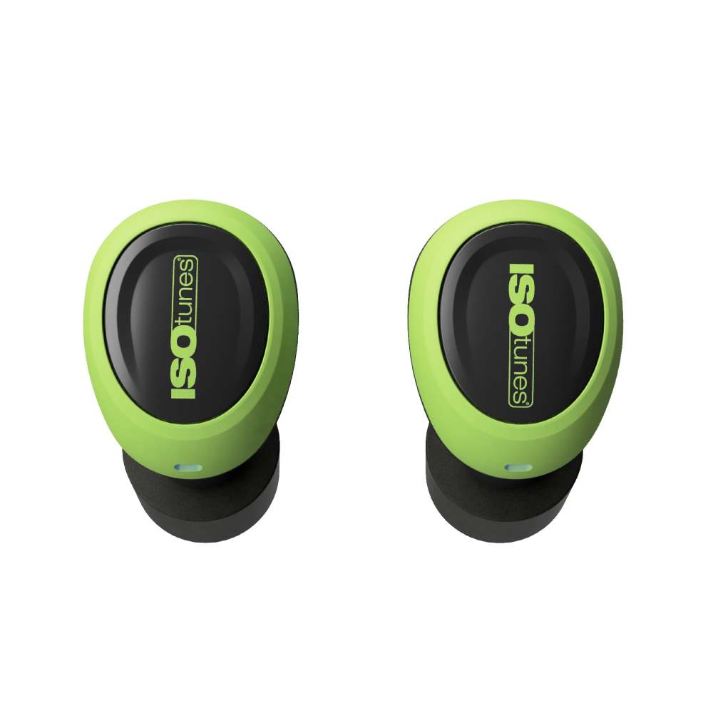 ISOtunes 2.0 True Wireless Bluetooth Earbud Safety Green - Flockneti