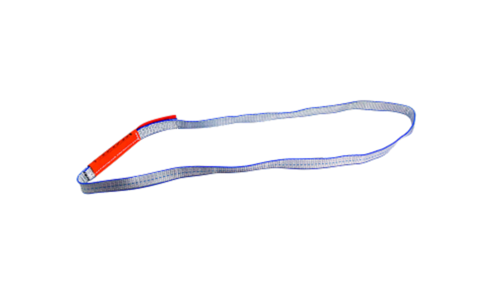 Lift-All 1 In. x 6 Ft. Silver Endless 2-Ply Tuff-Edge Polyester Web Sling - Flockneti
