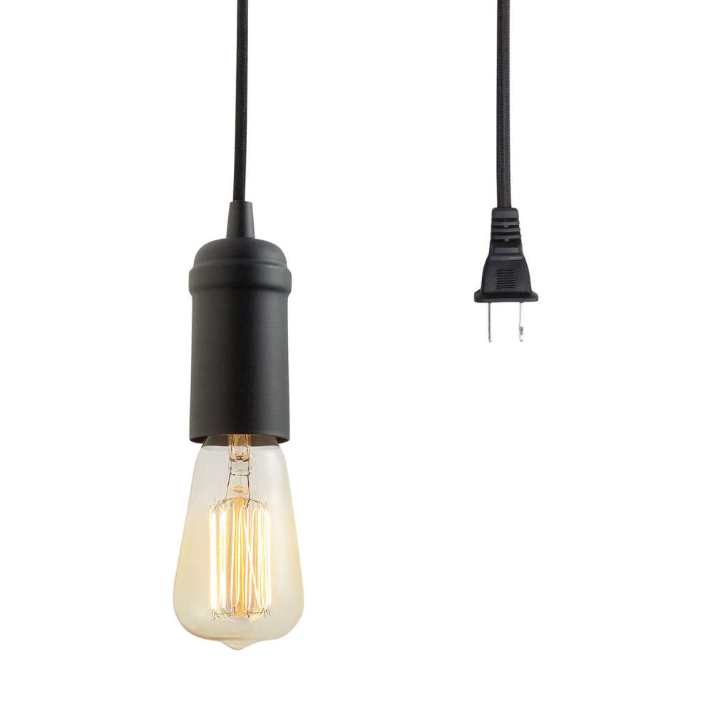 Globe Electric Pendant Light Matte Black 60W E26 2 in 1 1 Light - Flockneti