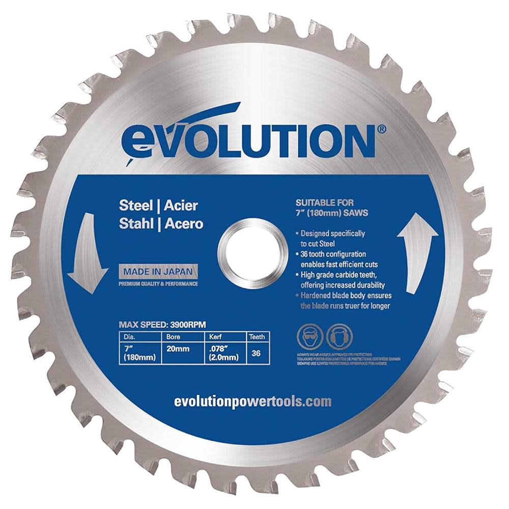 Evolution Power Tools 7-Inch x 36-Tooth Steel Cutting Blade (180BLADEST) - Flockneti