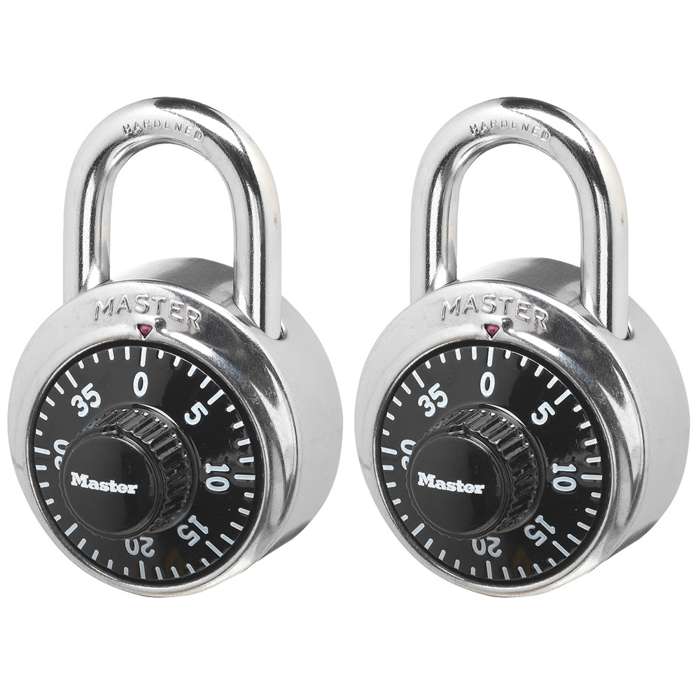 Master Lock Padlock 1 7/8″ Wide Steel Combination Dial 2pk - Flockneti