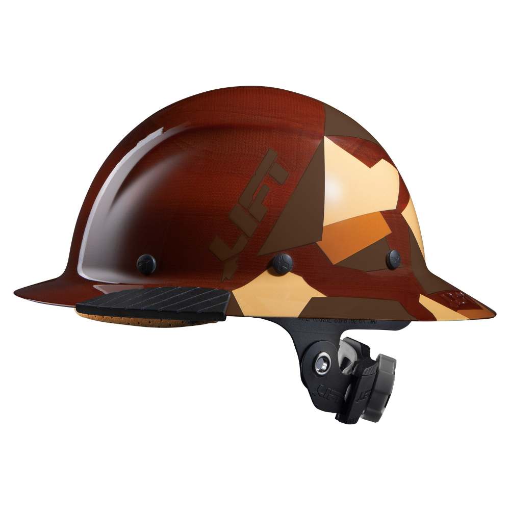 Lift Safety Hard Hat DAX FIFTY50 Desert Camo FiberResin Full Brim - Flockneti