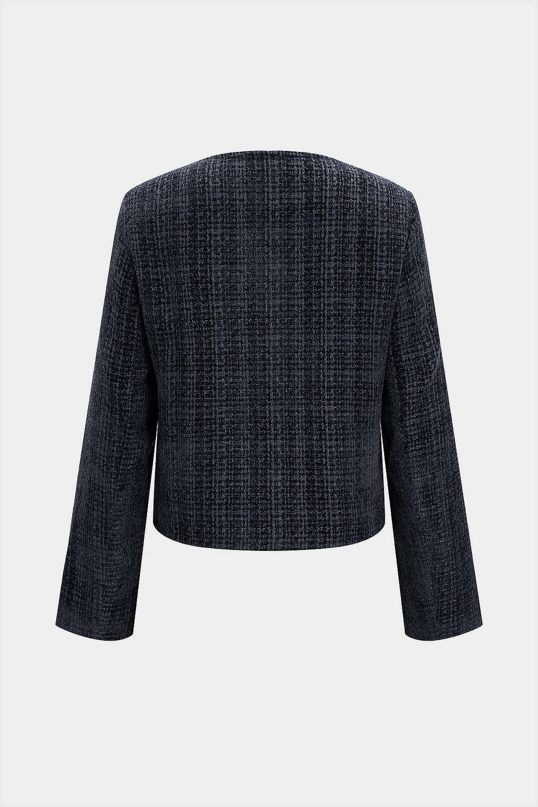 Metallic Button Shoulder Pads Jacket - Flockneti