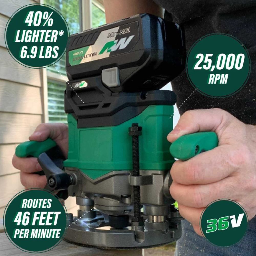 Metabo HPT 36V Cordless Plunge Router Kit 2 1/4 HP - Flockneti