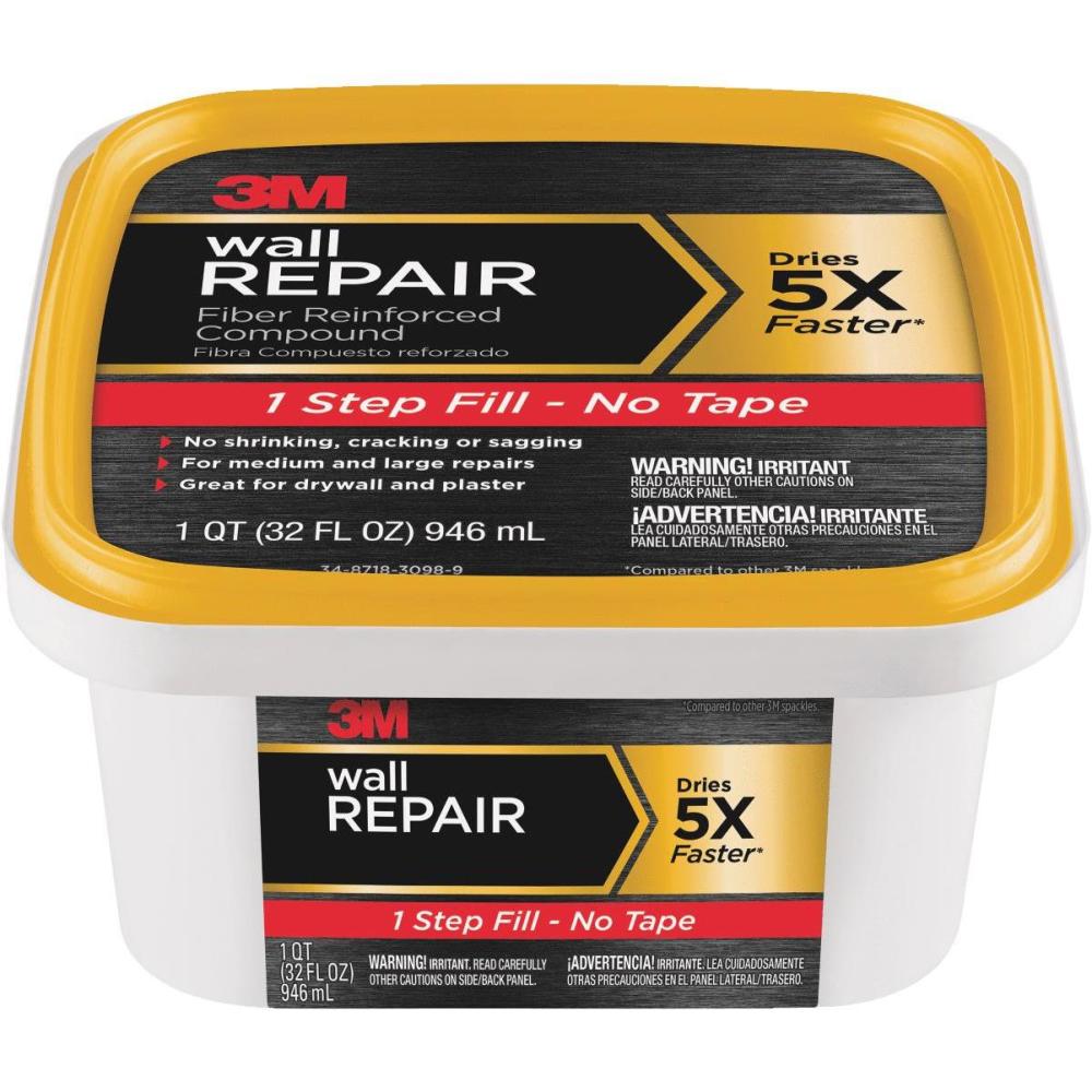 3M 32oz Off White Wall Repair Fiber Reinforced Spackling Compound - Flockneti