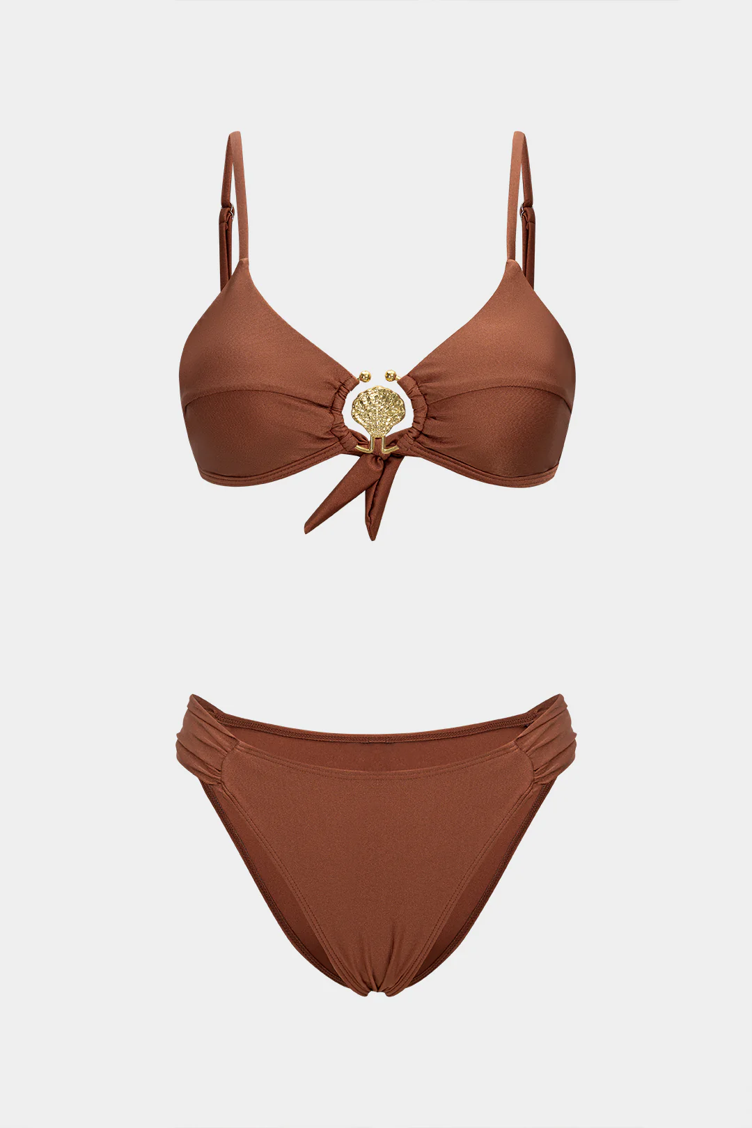 Metallic Knotted Bikini Set - Flockneti