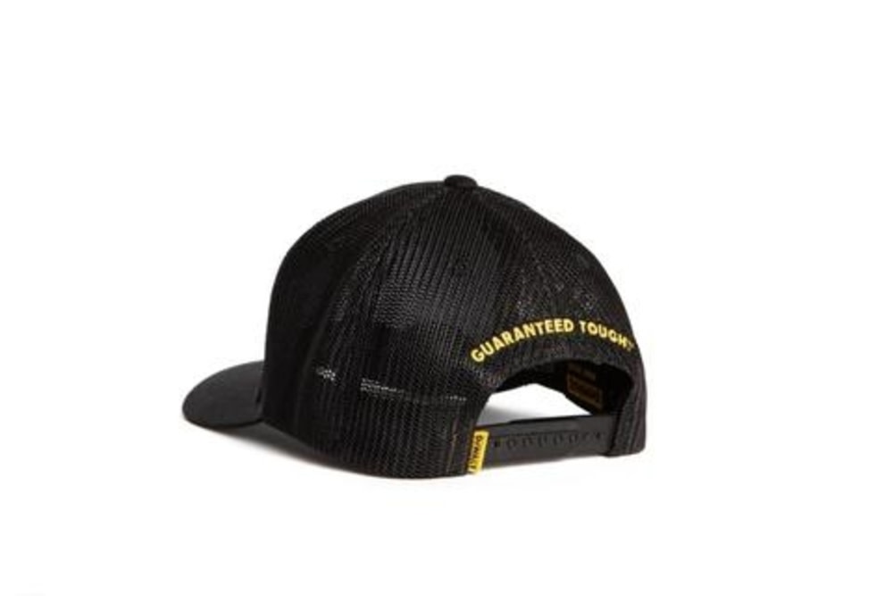 DEWALT Oakdale Trucker Hat in Black with BLACK and YELLOW PATCH- OSFA - Flockneti