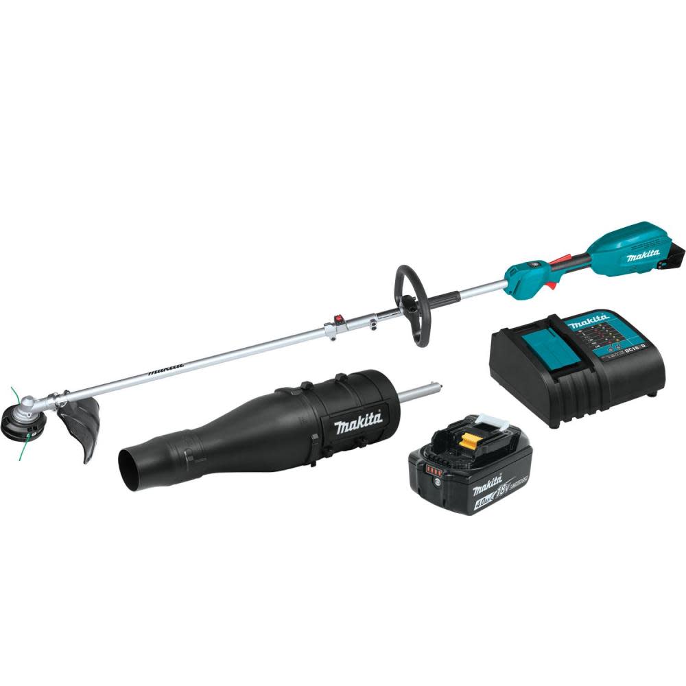 Makita 18V LXT Couple Shaft Power Head Kit with 13″ String Trimmer & Blower Attachments Lithium Ion Brushless Cordless - Flockneti