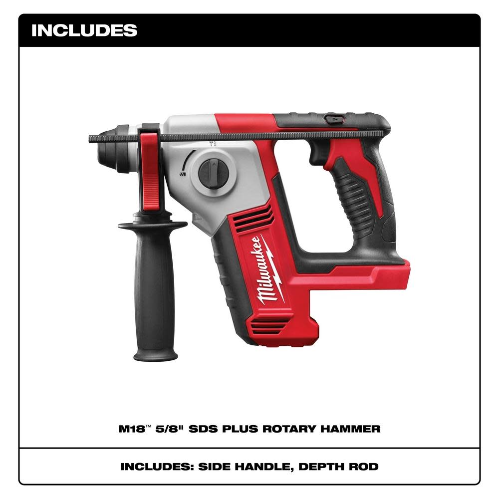 Milwaukee M18 Cordless 5/8″ SDS Plus Rotary Hammer Bare Tool - Flockneti